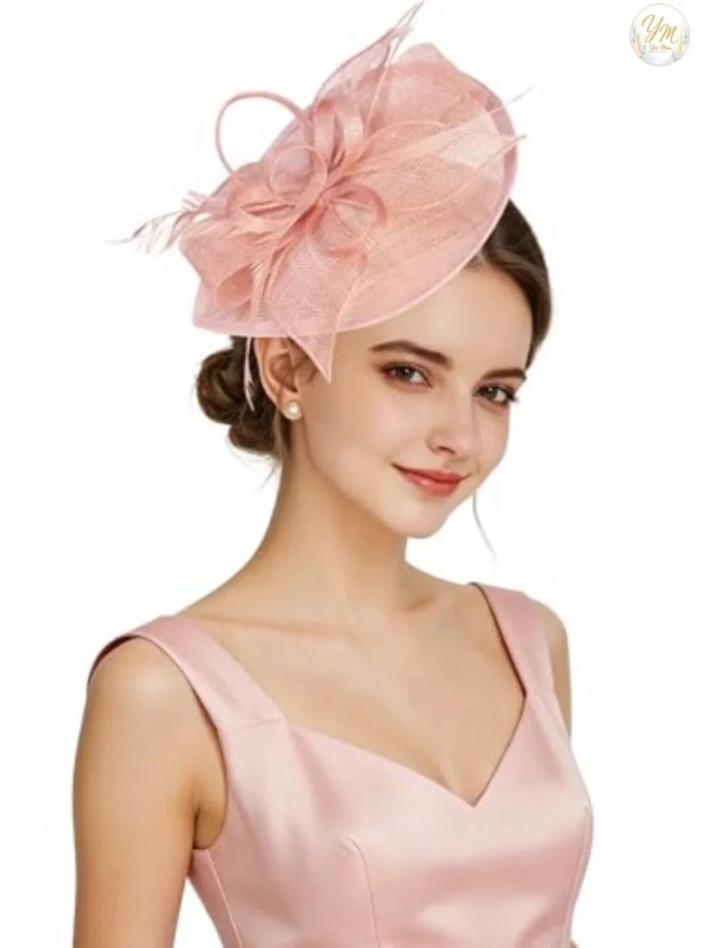 Sinamay Fascinator Hat Floral Feather Pillbox Derby for Women Tea Party UK